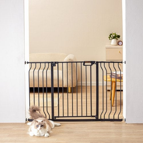 Barrera de seguridad para bebés y mascotas, 74,9cm-129,5cm de ancho extra, 76,2cm de alto, para escaleras