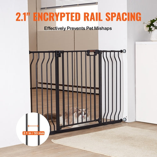 Barrera de seguridad para bebés y mascotas, 74,9cm-129,5cm de ancho extra, 76,2cm de alto, para escaleras